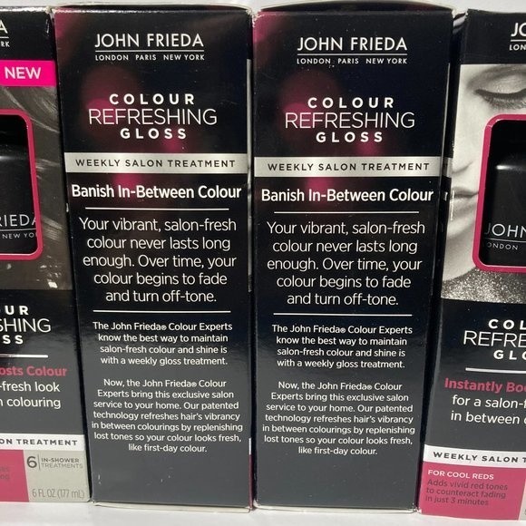 John Frieda Colour Refreshing Gloss Cool Reds 4 Boxes DISCONTINUED Color - Picture 9 of 13